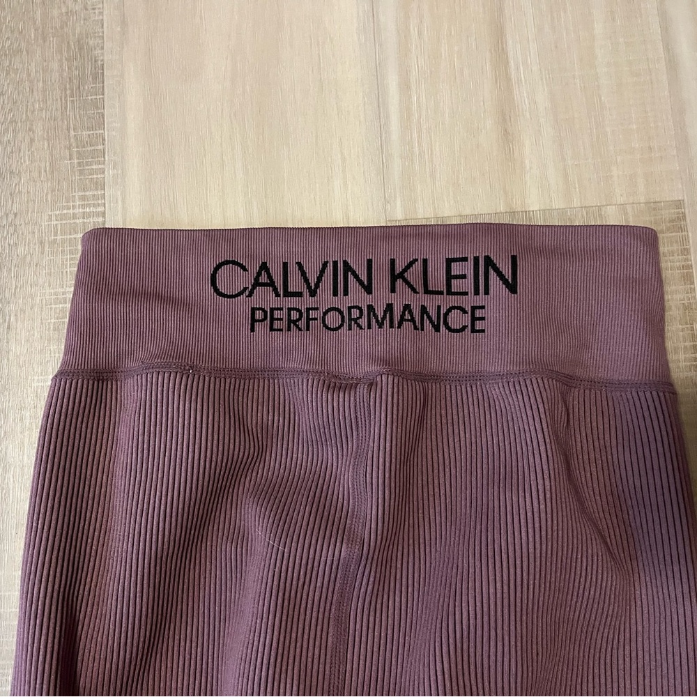 Calvin Klein Purple Ribbed Athletic Pencil Skirt